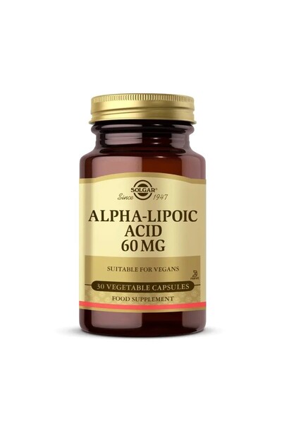 Solgar Alpha Lipoic Acid 60mg Vegi Kapsül 30lu