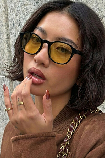 Eyesofia نظارات شمسية Hoani New Season الفاخرة للجنسين باللون الأسود والبرتقالي