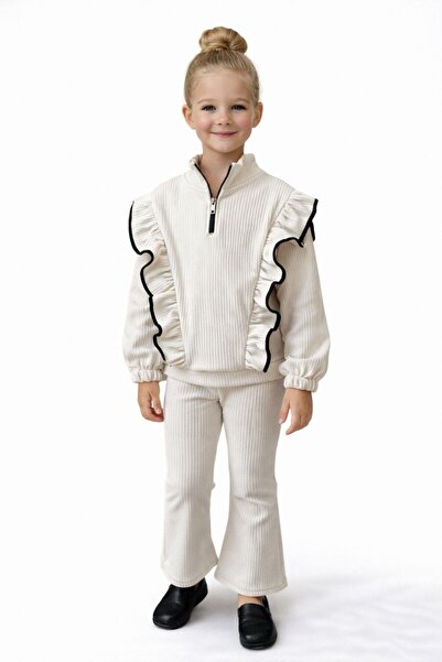 RAPAPA Set pentru fete, cu jumătate de gât, cu picior spaniol, cu partea infe...