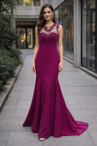 Saygın Kadın Balık Kesim Taşlı Abiye