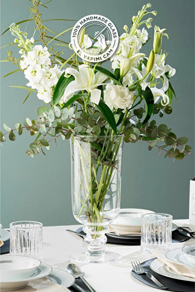 Glamis Selen Concept Local Model El Yapımı Cam Ayaklı Vazo