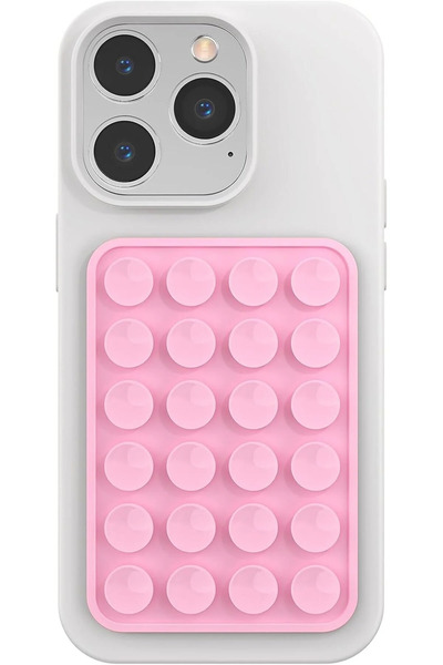 Genel Markalar Silikon Vantuzlu Telefon Tutacağı 24 Vantuzlu 1 Adet Açık Pemb...