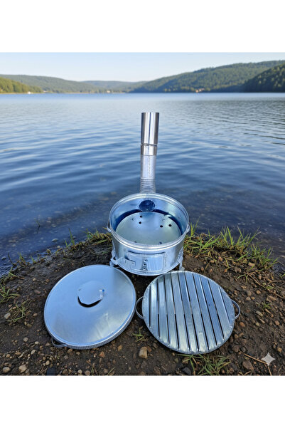 sobacıoğlu Izgaralı Oluklu Mangal Kamp Sobası Takım