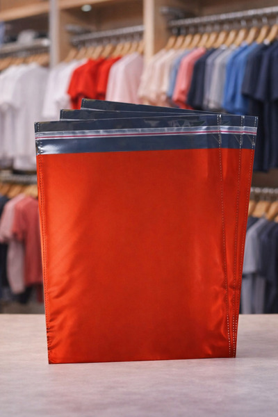 Ambalaj Evi Κόκκινο Πολυτελές Μεταλλικό Αυτοκόλλητο Πακέτο Δώρου 35x50 50 Τεμ...