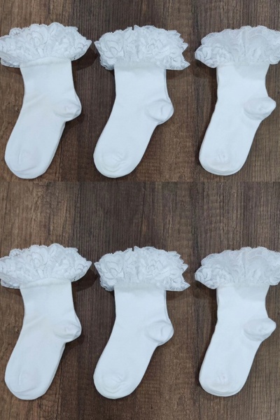 Leement socks Fata 6 Perechi Accesorii Dantela Sosete Bumbac