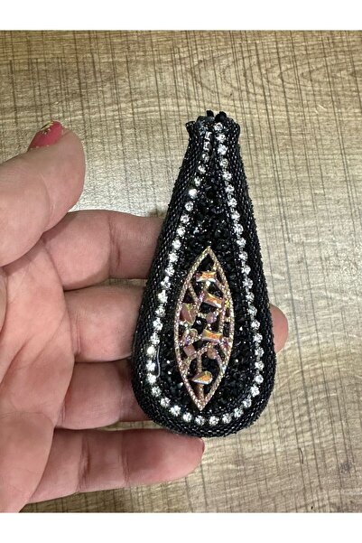 Gönülden Tasarım Taş İşleme Su Damlası Arma Dikiş Aksesuarı 9x4 Cm
