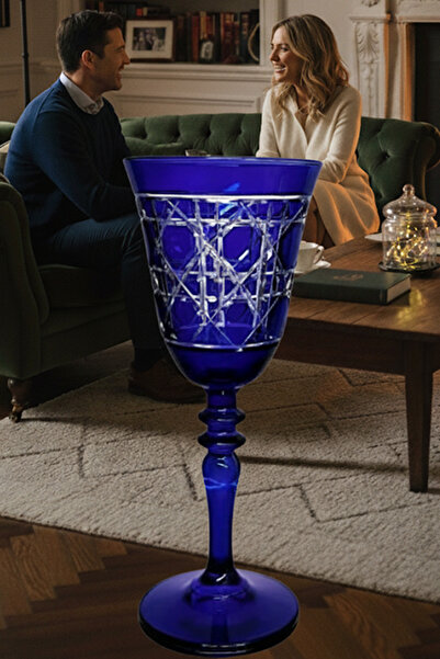 DECOSTYLE Gloria El Kesmesi Renkli Kadeh Bardak 270 cc - Tekli Lüks Ayaklı Ca...