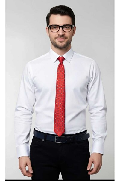 ADVANTE Long Sleeve Slim Fit Soft Cotton Satin Men's Shirt