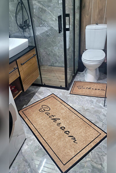 Charmbi Еко-килимок для ванної кімнати з плетеним візерунком, нековзна основа...