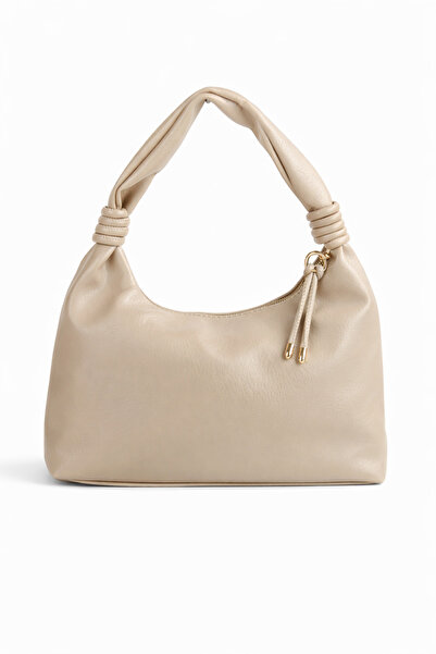 REVENKO RVN0021-Astarlı Bej Kadın Omuz Çantası-Kol Çantası