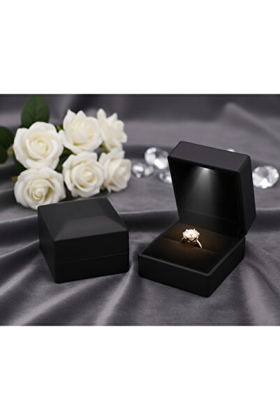 QERMA IŞIKLI KUTU TAKI KUTUSU YÜZÜK KUTUSU KÜPE KUTUSU HEDİYE KUTUSU