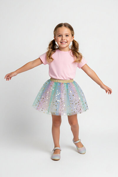 Le Mabelle Παιδικό μπλουζάκι από ροζ βαμβακερό βαμβάκι