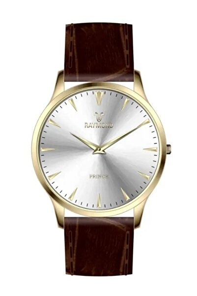 Raymond ساعة يد رجالية RYM-631494-GOLD-BROWN-WHITE
