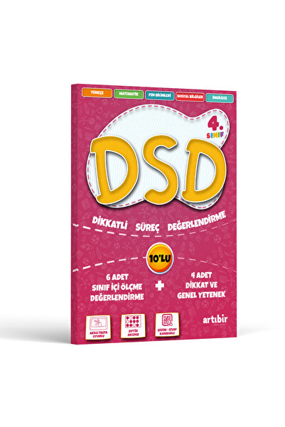 Artıbir Yayınları 4 Sınıf Dikkatli Süreç Değerlendirme Deneme Sınavı (DSD) YE...