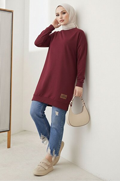 Bestenur Coat of Arms Slit Detail Tunic 1665 - Burgundy