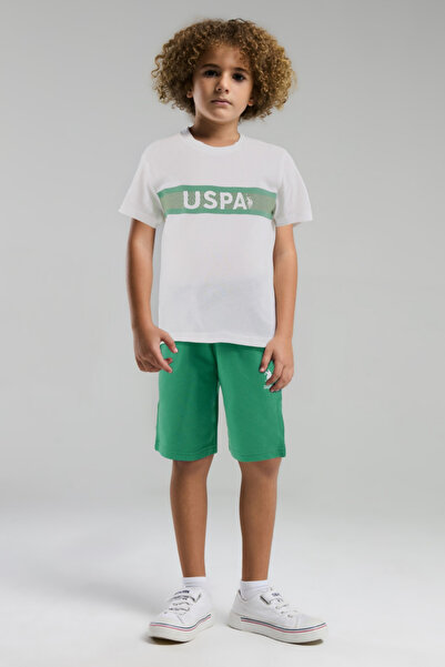 U.S. Polo Assn. 4-15 ani Licențiat Us Polo Assn Băieți-Set-Alb