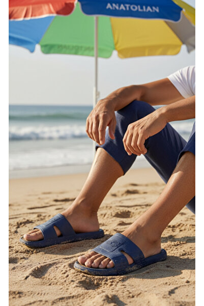 GEZER Men's Non-Slip Slippers Balcony Beach Pool Wet Floor Slippers