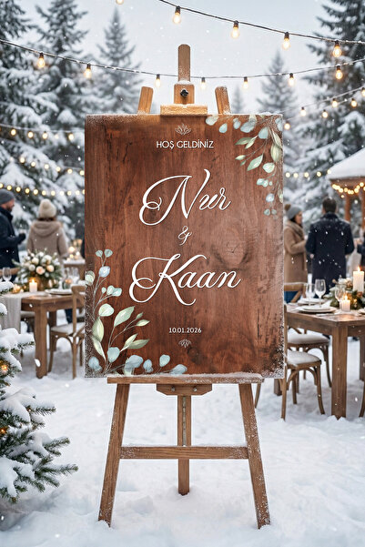 Binbir Güzel An 50x70 Cm Nişan Ve Özel Günleriniz Için Karşılama Panosu