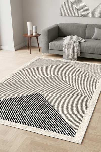 West Home Makinede yıkanabilir kaymaz taban leke tutmaz bej mutfak halısı sal...