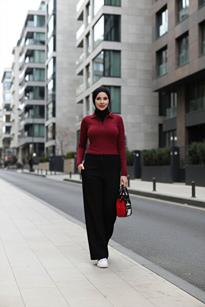 aymiramoda Polo Neck Lycra T-Shirt
