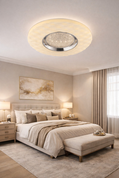 ESSLİGHT Bagel 50 Cm 3 Renk Işık Özellikli Led'li Modern Salon Mutfak Yatak O...