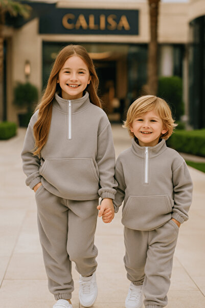 CALİSA Children's Fleece Tracksuit Set Winter