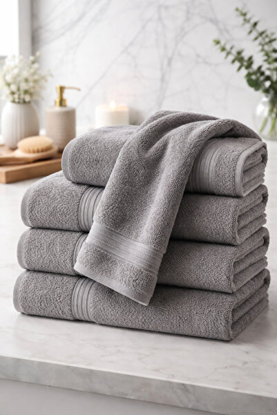 LUINN منشفة حمام رمادية 100% قطن 70*140