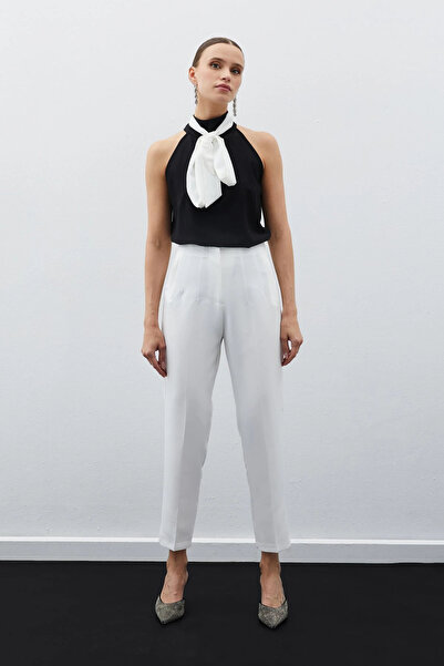 Sateen Ψηλόμεσο παντελόνι - εκρού