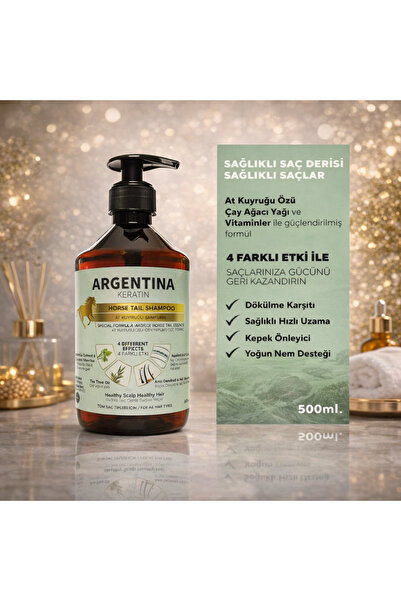 ARGENTİNA KERATİN 500 مل شامبو الكيراتين والذيل المضاد للتساقط