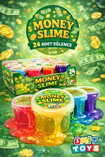 ümit toys MONEY SLİME Slime Ele Yapışmaz 3 Adet Labubu Slaym Renkli, Yapışmaz...