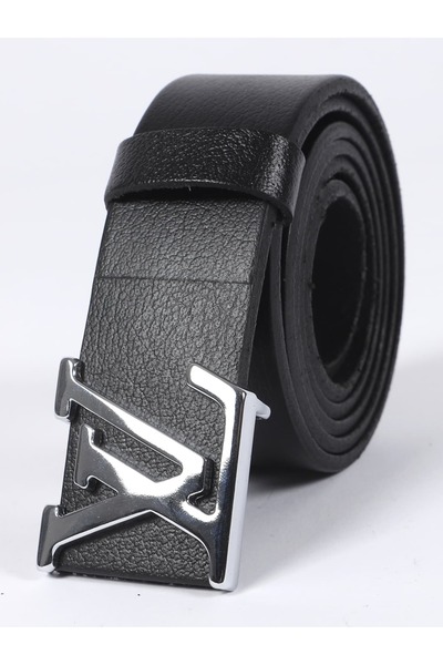 EmrOn 100% Genuine Leather, High Quality Brand Buckle 4 cm Men's Leather Belt