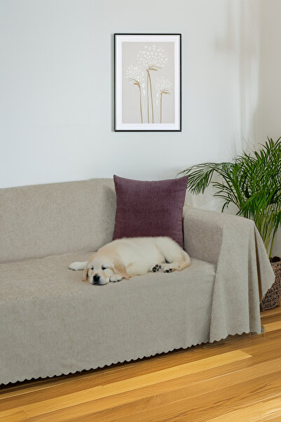 Latuda Home Κάλυμμα καθίσματος Premium 175x350 Xlarge Jacquard Chenille Sand ...