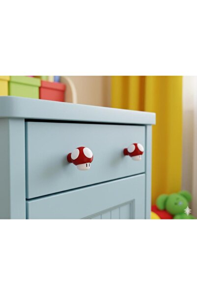 Dot Design Çocuk Odası Kulpları - Mantar Kulp