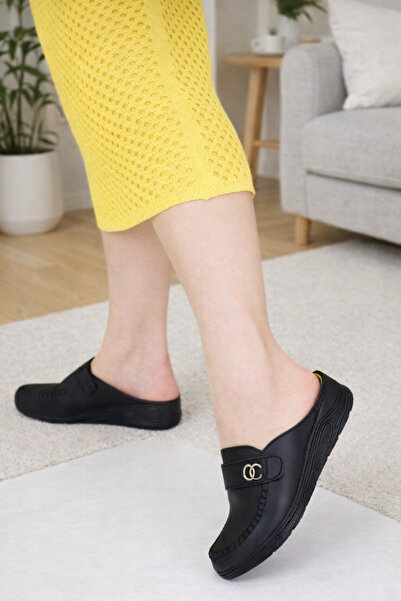 Macs Moda KADIN TERLİK ÖNÜ KAPALI TOPUK DİKENİ ÖZELLİKLİ ORTOPEDİK TERLİK KAL...