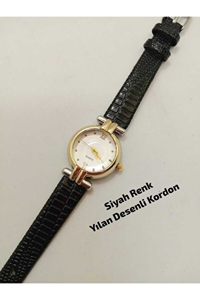 Ricardo Vintage Design - Women's Wristwatch - Black Color Snake Pattern Strap...