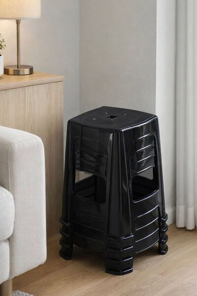 Funny Life Hobby Life 4 Adet Siyah Büyük Boy Eko Tabure