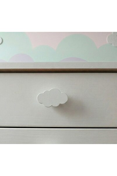 Baylin3D Bulut Görünümlü Dolap Kulpu - Çocuk Odası Modern, Şık ve Dayanıklı M...