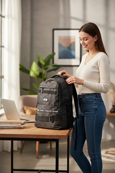 Relaxion 2051 Rucsac școlar Kaki