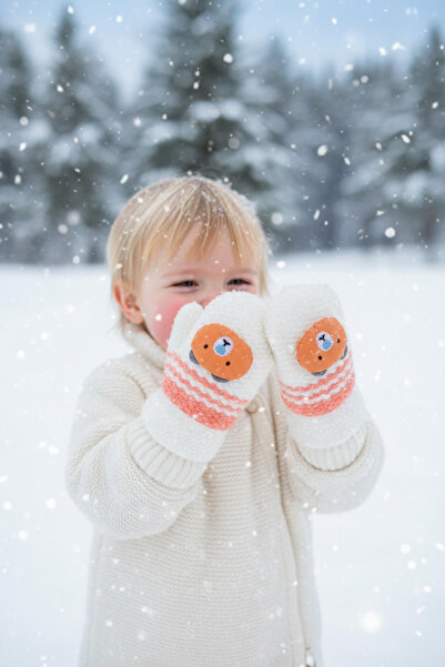 Kitti قفازات حيوانات للأطفال بإصبع واحد 0-3 سنوات