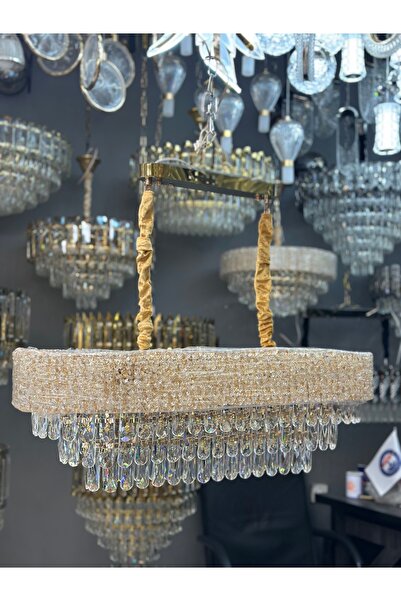 Led OVAL KRİSTAL LÜX SALON AVİZE