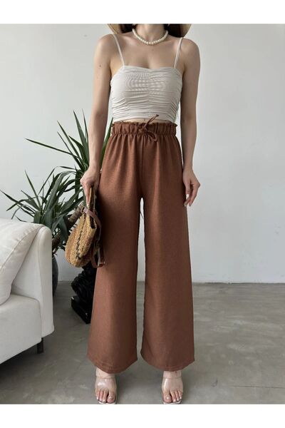 Generic Brand Women's High Waist Drawstring Detailed Pants