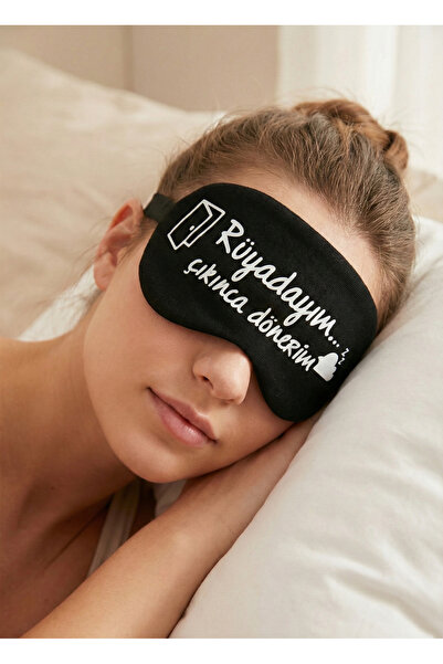 BeyzHal "رباط نوم مطبوع باللون الأسود - ""أحلم، وأعود عندما تخرج"" - مقاوم لل...