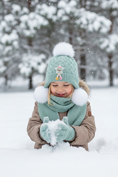 Kitti 1-4 Years Old Girl Scarf Beanie Gloves Set of 3 - 24160-02-142