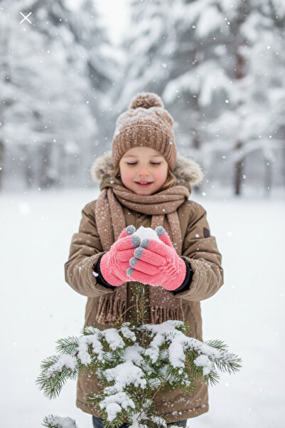 Kitti قفازات تريكو للأطفال 6-12 سنة