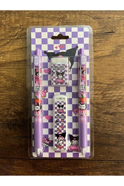 Kawai Kuromi My Melody Kuromi Kırtasiye Seti Silgi Uçlu Kalem Okul Set