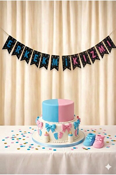Baloncu Dede لافتة 'هل هو ذكر أم أنثى؟' لحفلات استقبال المولود وتحديد الجنس و...