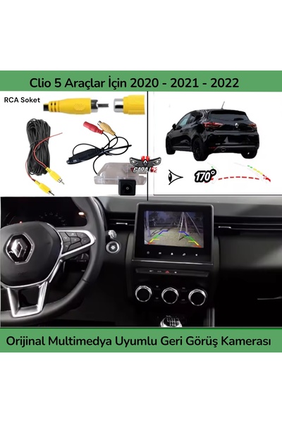 OEM Renault Clio5 Geri Görüş Kamerası Easylink Multimedya Ile Tam Uyumlu 170 ...