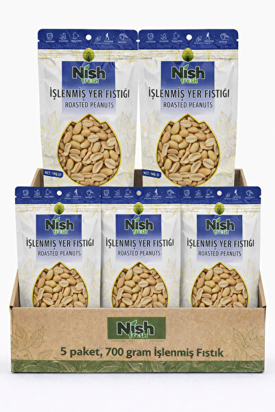 İşlenmiş Tuzlu Yer Fıstığı 5 Paket 700 gram