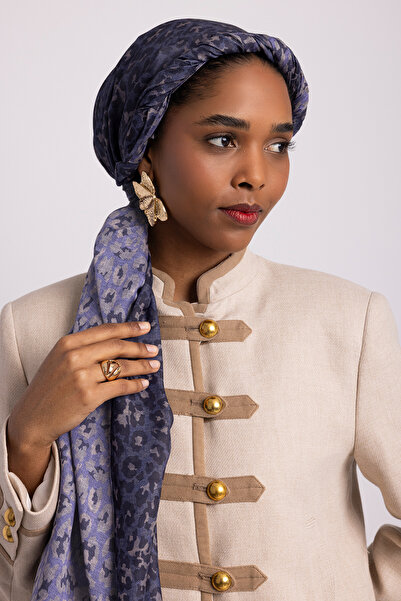 Ayshara Peleng Koleksiyonu Leylak Tozu Çift Taraflı Şal