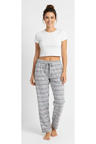 noend Kadın Pijama Altı Pamuklu Relaxed Kalıp Kışlık Cepsiz Ultra Rahat 5XL '...